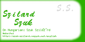 szilard szuk business card